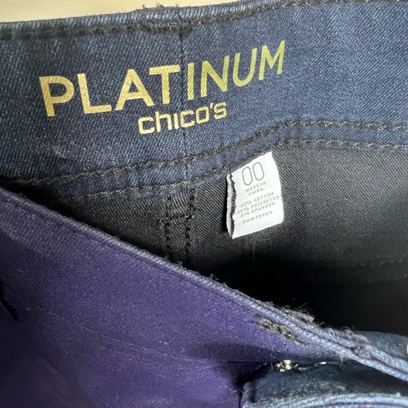 Chico’s Platinum Plum Coated Denim Pants - Picture 6 of 12
